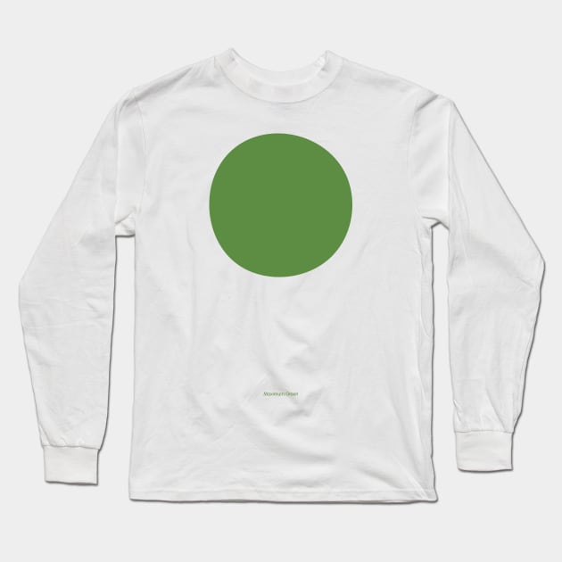 Circular - Crayola Maximum Green Long Sleeve T-Shirt by Eugene and Jonnie Tee's